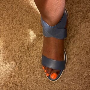 Cole Haan Stylish Blue Women's Leather Sandals